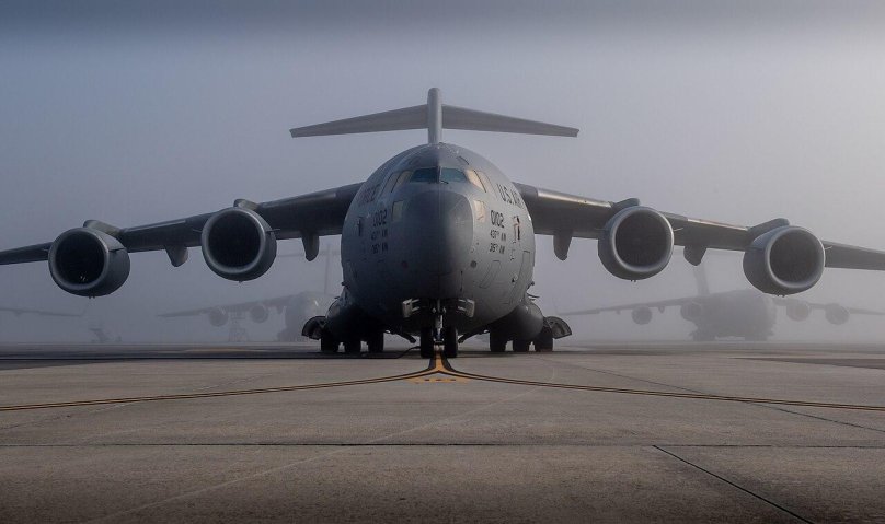 Самолёт ВВС США C-17a Globemaster III.