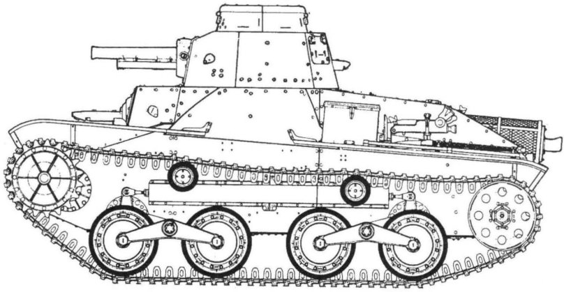 Type 97 chi-ha чертёж