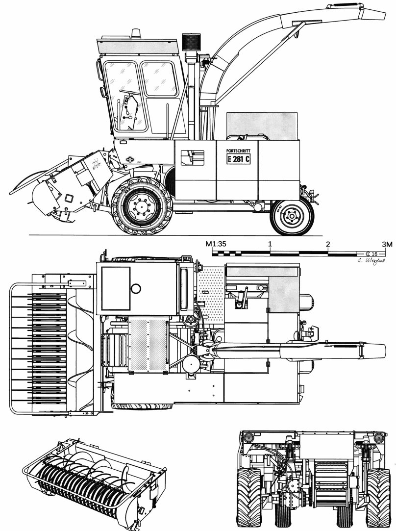 Чертеж Fortschritt e-281