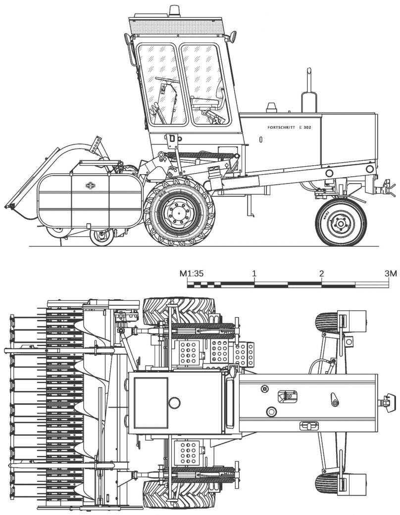Комбайн немка е-302 габариты