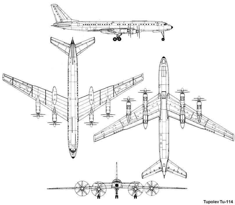 Ту-114 пассажирский самолёт