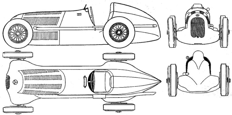 Мерседес чертеж