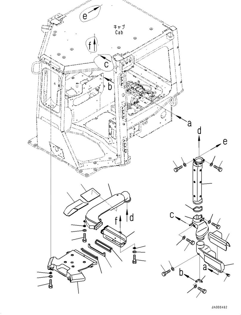 Крепление кабины бульдозера Комацу д 65 ех