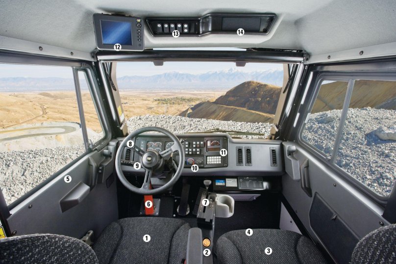 Caterpillar 777e кабина