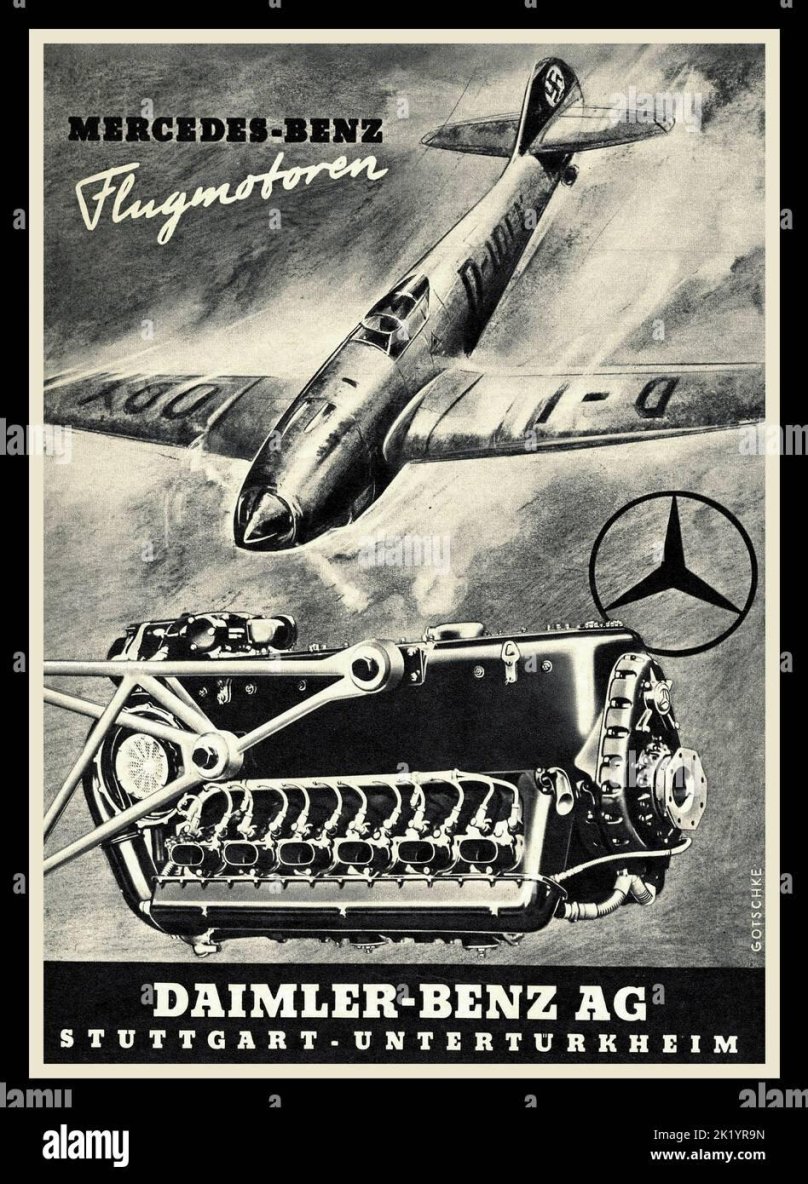 Mercedes Benz Flugmotoren плакат