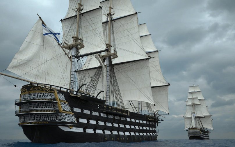 Парусный корабль мановар