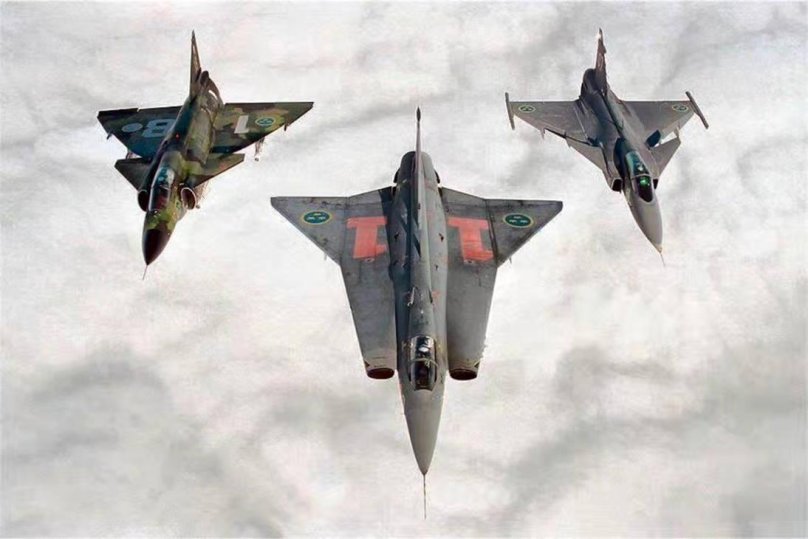 Боевой самолет Сааб 37 Вигген