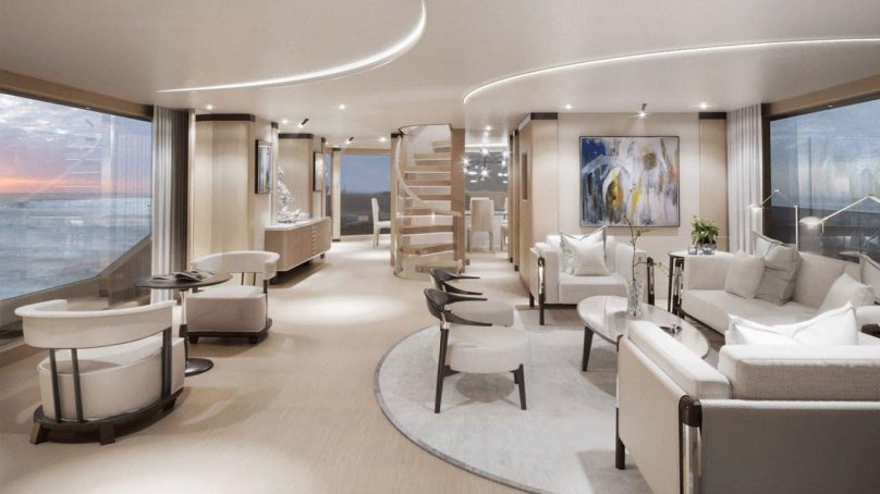 Яхта Бенетти интерьер