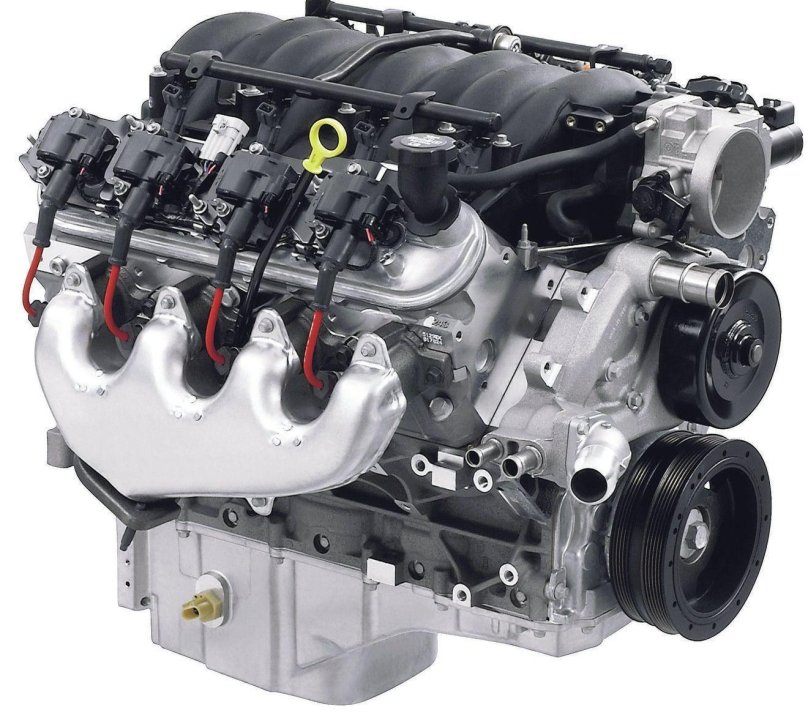 Двигатель GM vortec v8 объемом 8,1 литра.