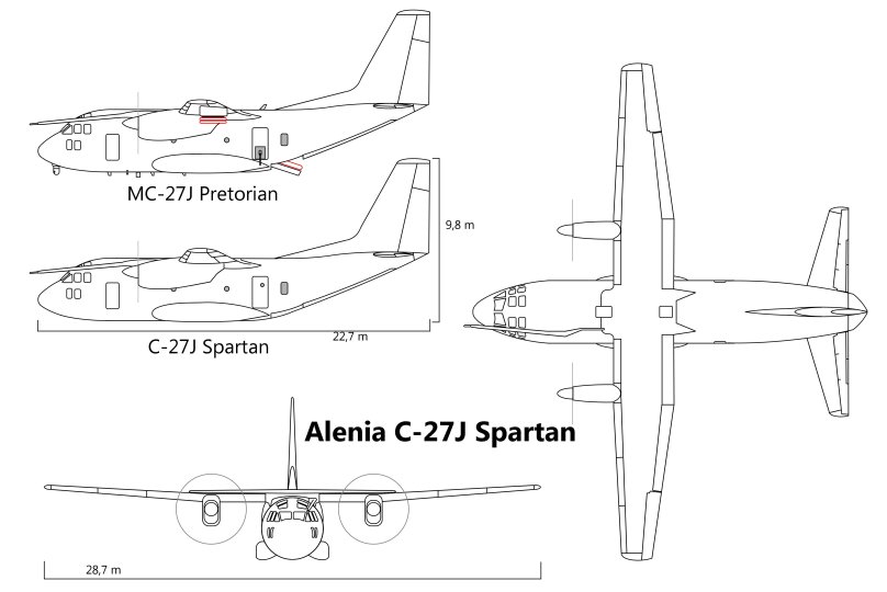 C27j Spartan чертежи