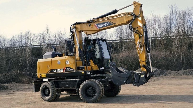 Sany sy155w с аутригерами