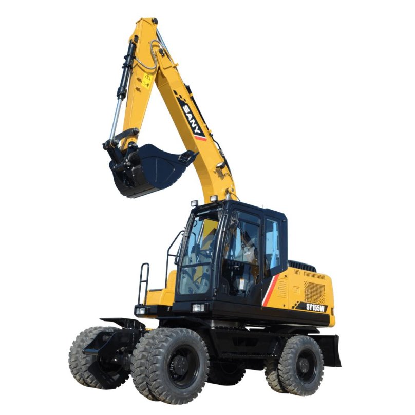Sy155w колёсный экскаватор