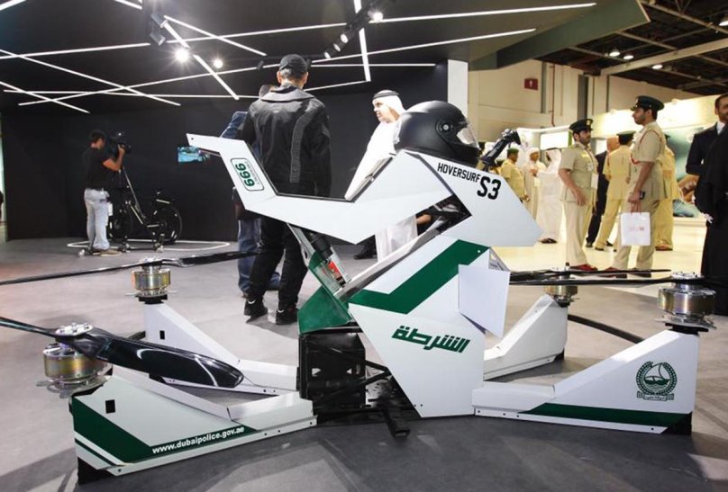 Летающие мотоциклы в Дубае полиция