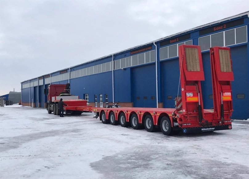 Kassbohrer lb4e трал 4 оси раздвижной 10 градусов аппарели