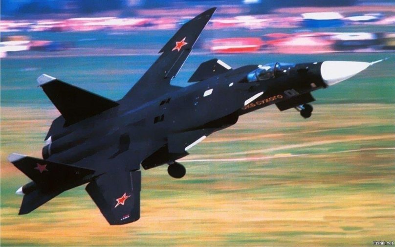 Самолет с обратной стреловидностью крыла Су-47