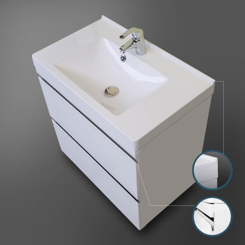 Раковина Lotos-120 (литьевой мрамор)