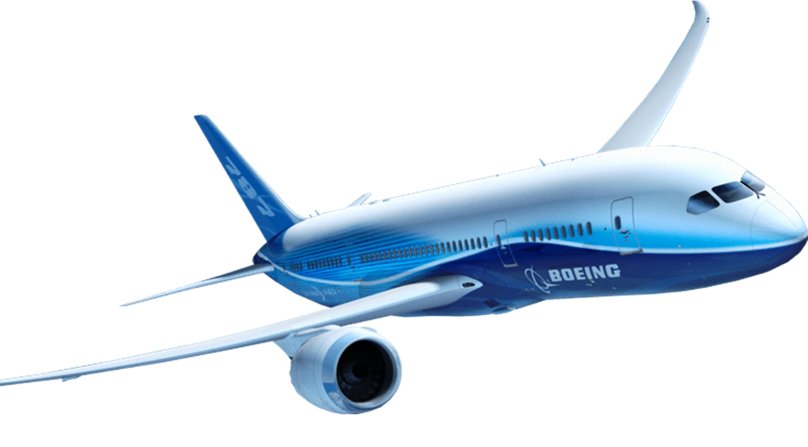 Боинг 787 на белом фоне