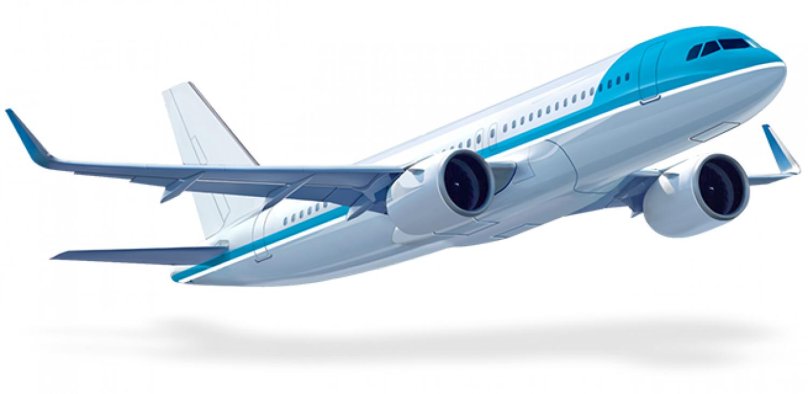 Самолет на прозрачном фоне