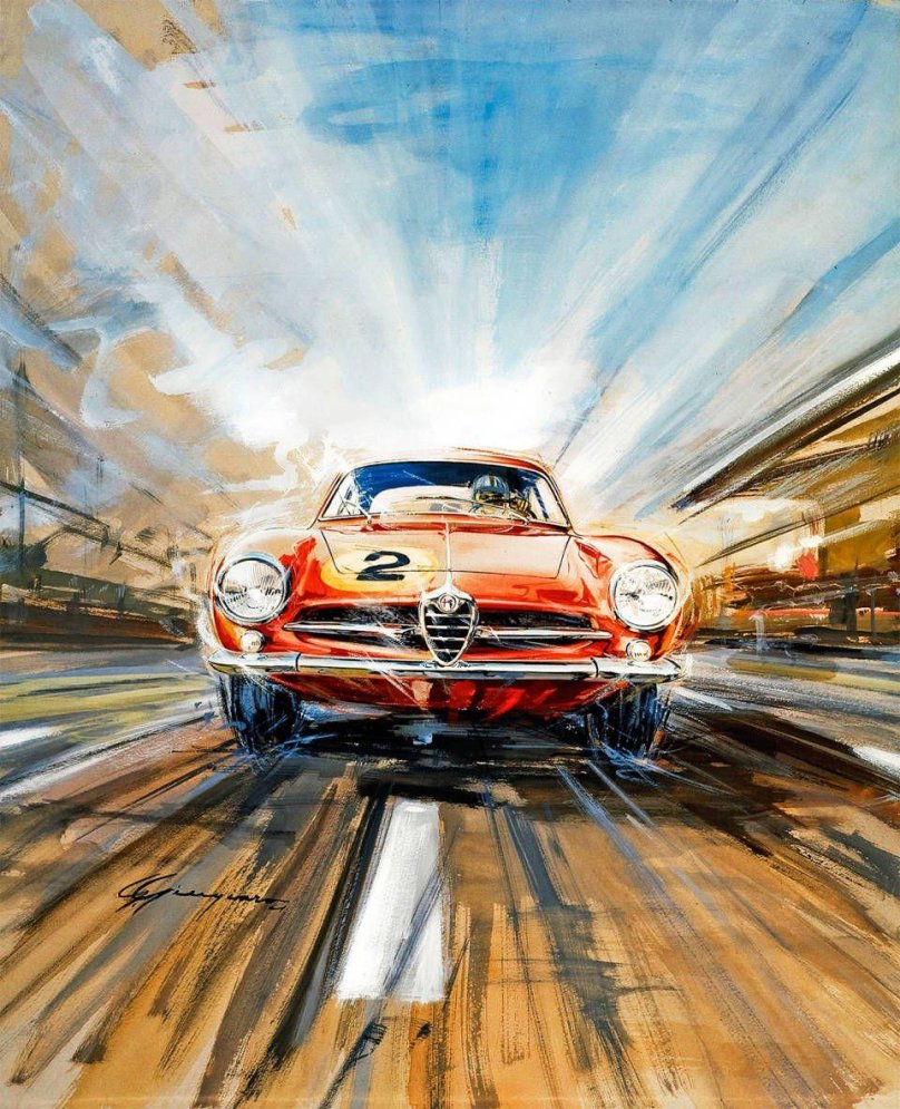 Машина картина маслом