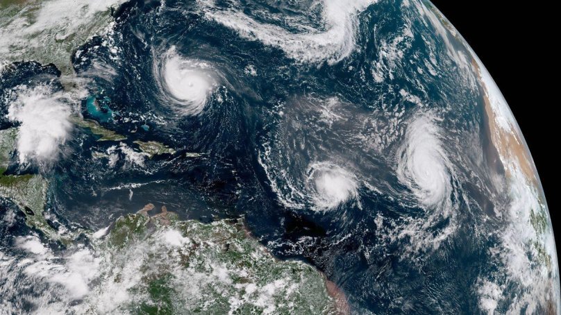 Ураган Катрина 2005 со спутника
