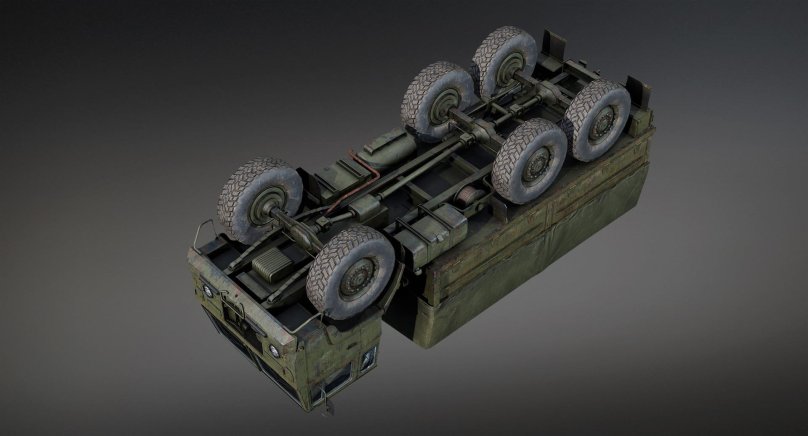 Low Poly модель зенитка