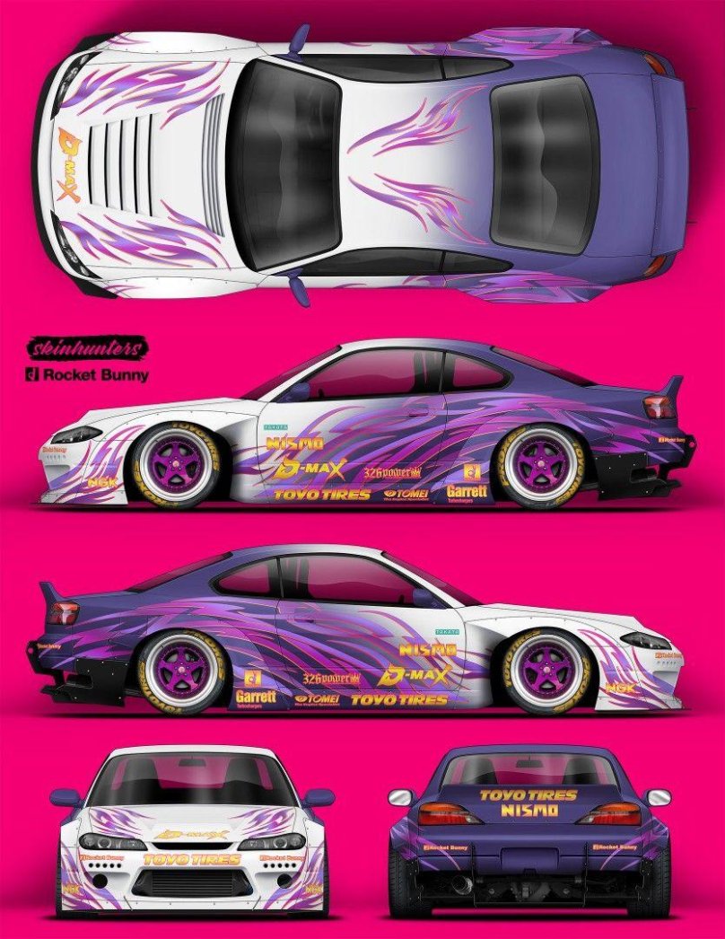 Nissan 180sx livery развёртка