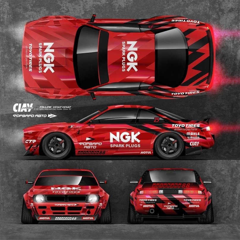 Nissan 180sx livery развёртка