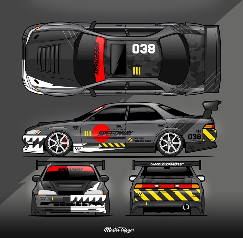 Toyota Mark 2 100 livery развертка