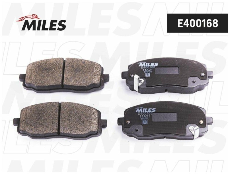 Комплект передних и задних колодок Miles