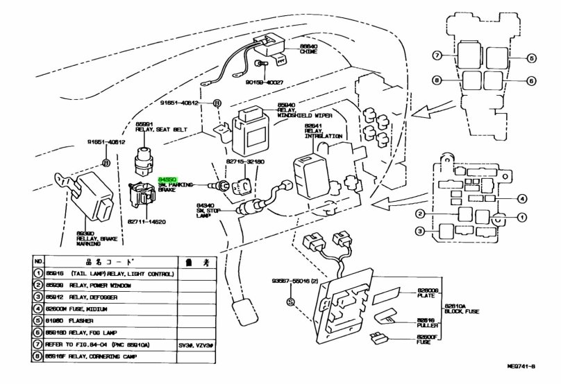 Реле топливного насоса Тойота Виста sv30