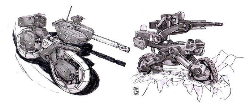 Гусеничный мотоцикл концепт