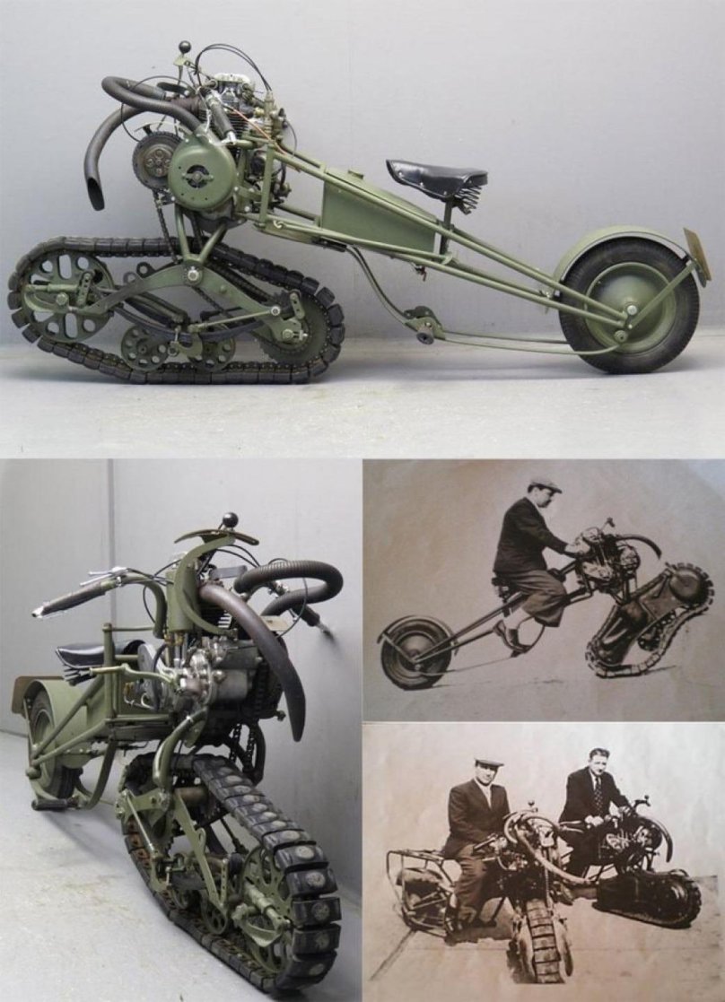 Mercier 1937 гусеничный мотоцикл