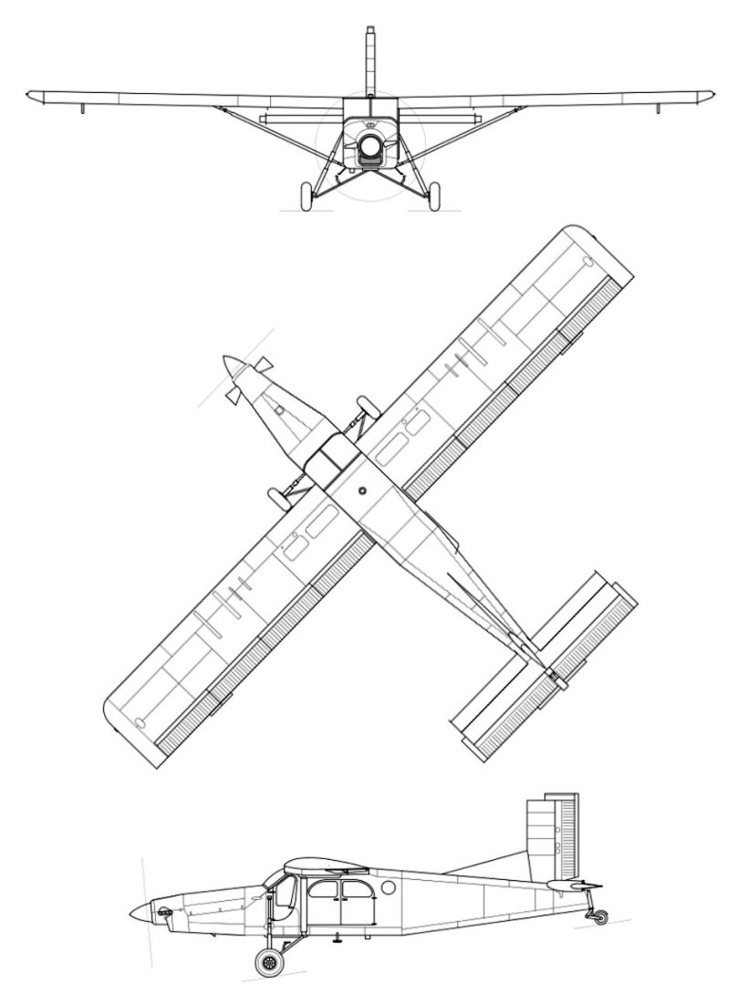 Pilatus Porter PC-6 чертежи