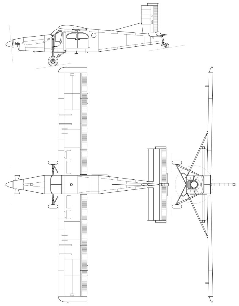 Pilatus Porter PC-6 чертежи
