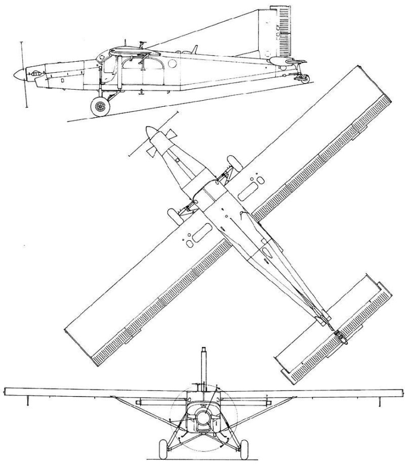 Pilatus PC-6 Turbo Porter чертежи
