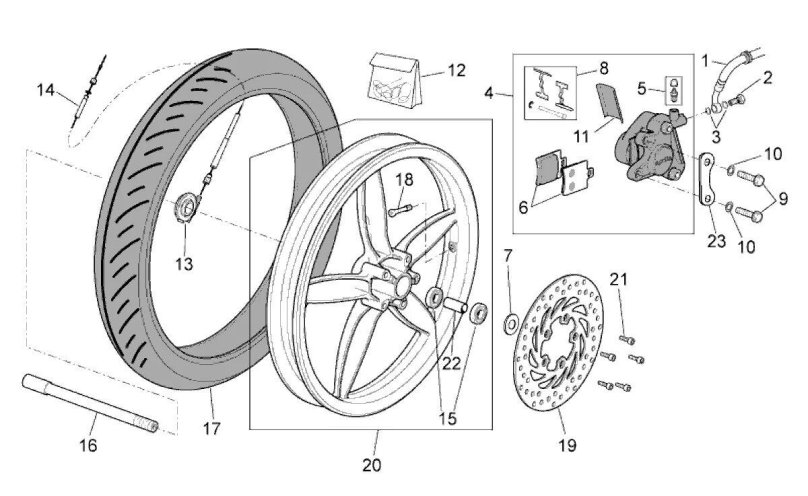 Aprilia Scarabeo 500 2003 схема