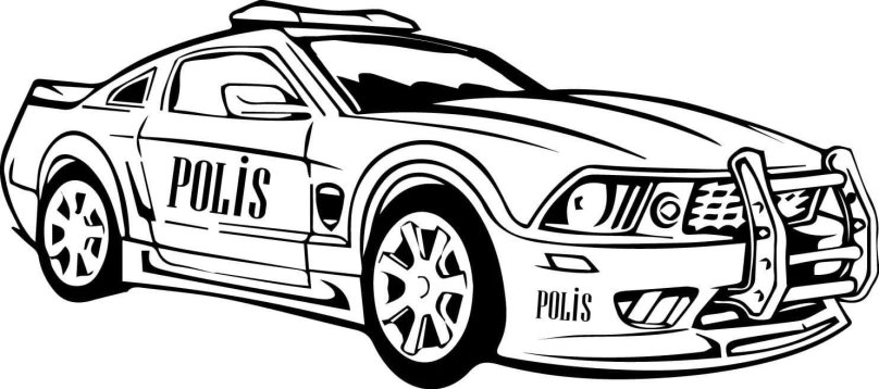 Ford Mustang Police раскраска