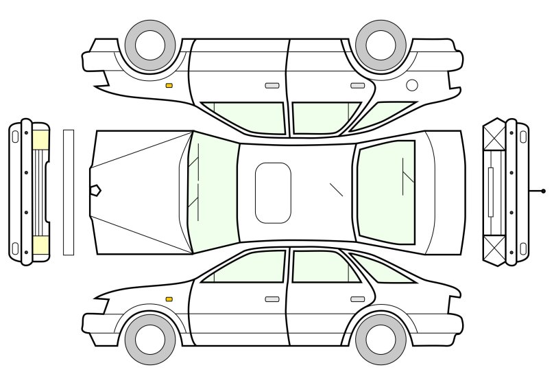 BMW e60 модель развертка