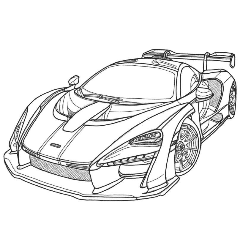 Макларен п1 раскраска