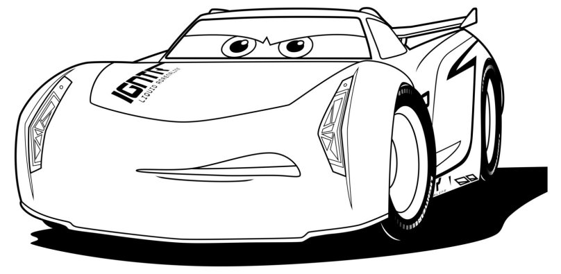 Раскраска Тачки 3 Джексон шторм