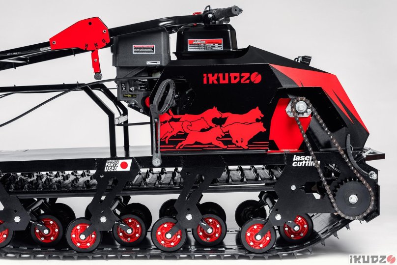 Мотобуксировщик Ikudzo long 500 ekr20 черно-красный