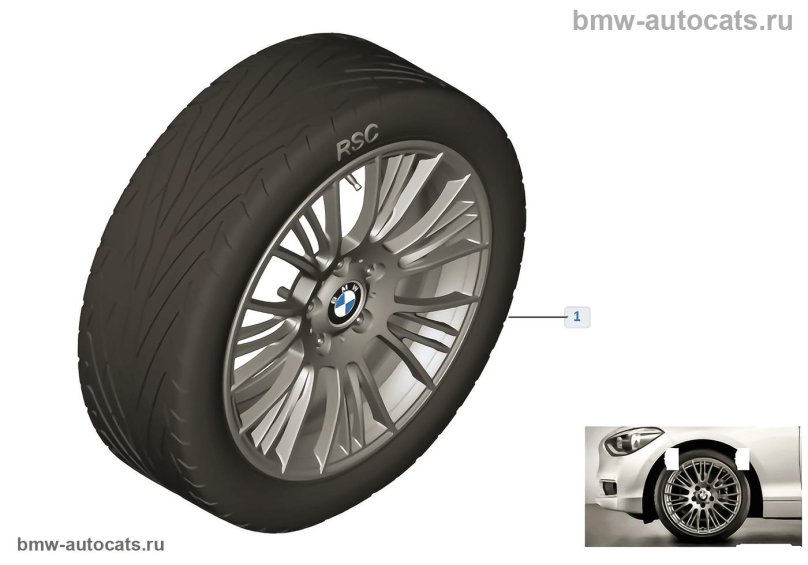 Колесо BMW под углом