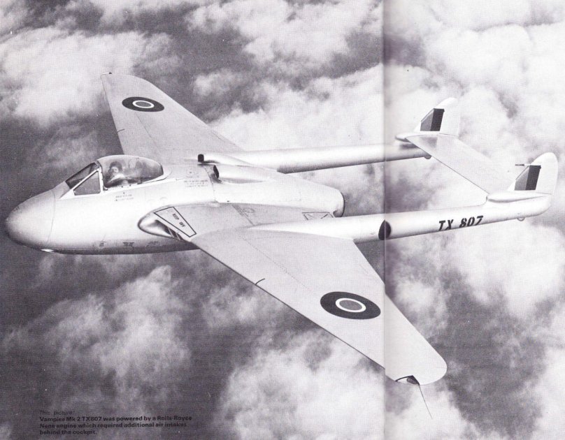 Истребитель de Havilland DH.100 Vampire