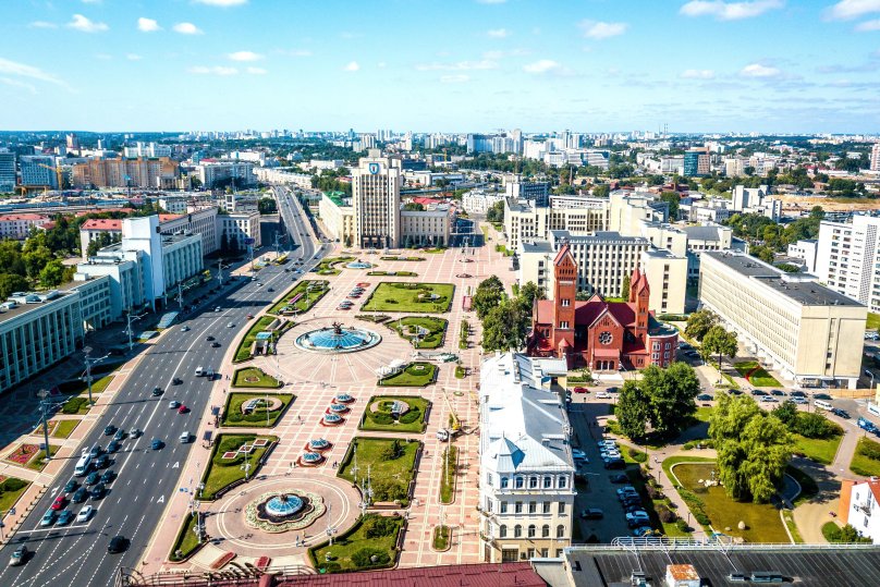 Минск вид сверху