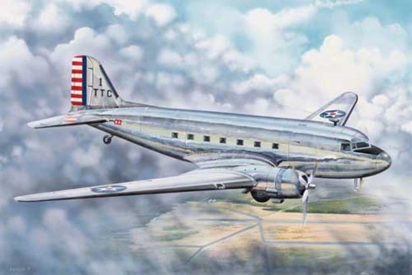 Сборная модель самолета Дуглас dc3