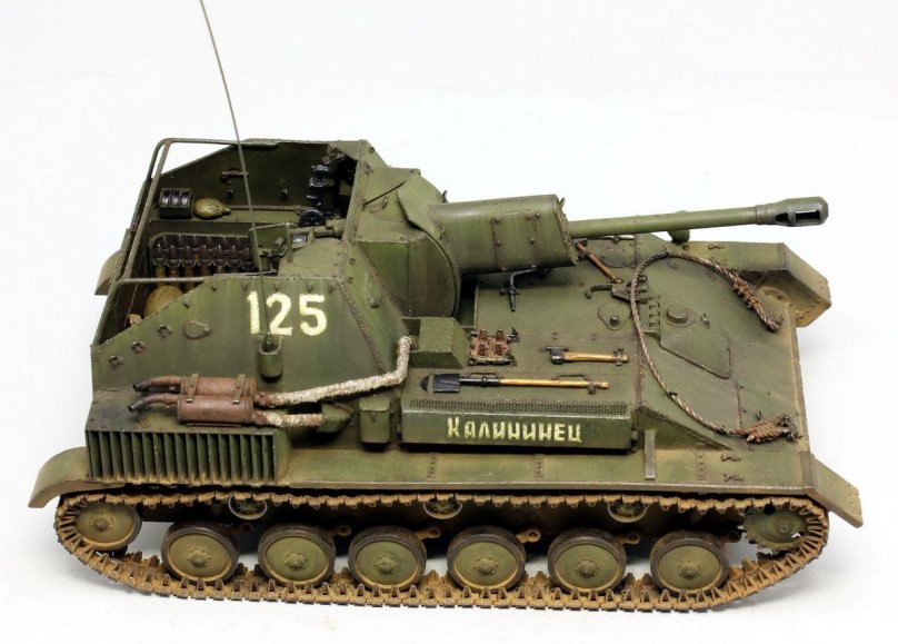 Диорама самоходка Су 76