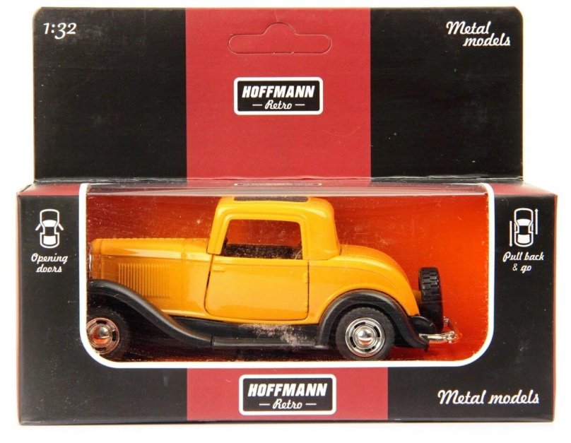 Машина металлическая Retro Pioneer 1:32, открываются двери, инерция, Hoffmann