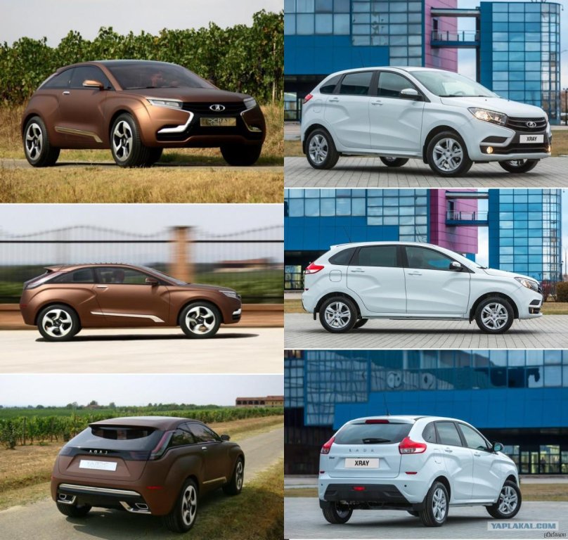 Lada XRAY Concept vs оригинал