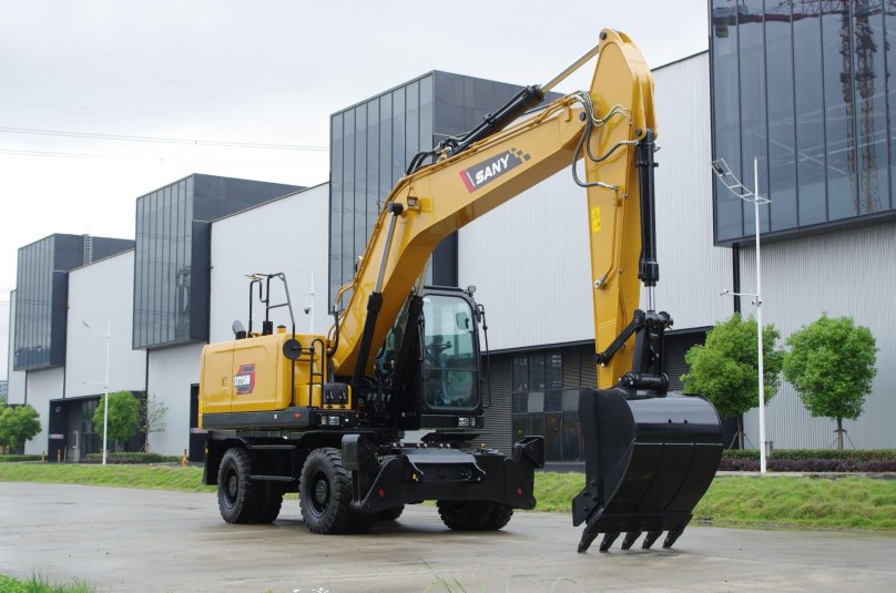 Колесный экскаватор sany sy215w