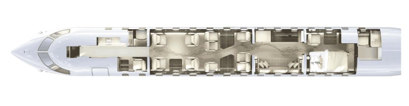 Bombardier Global 8000 компоновка салона